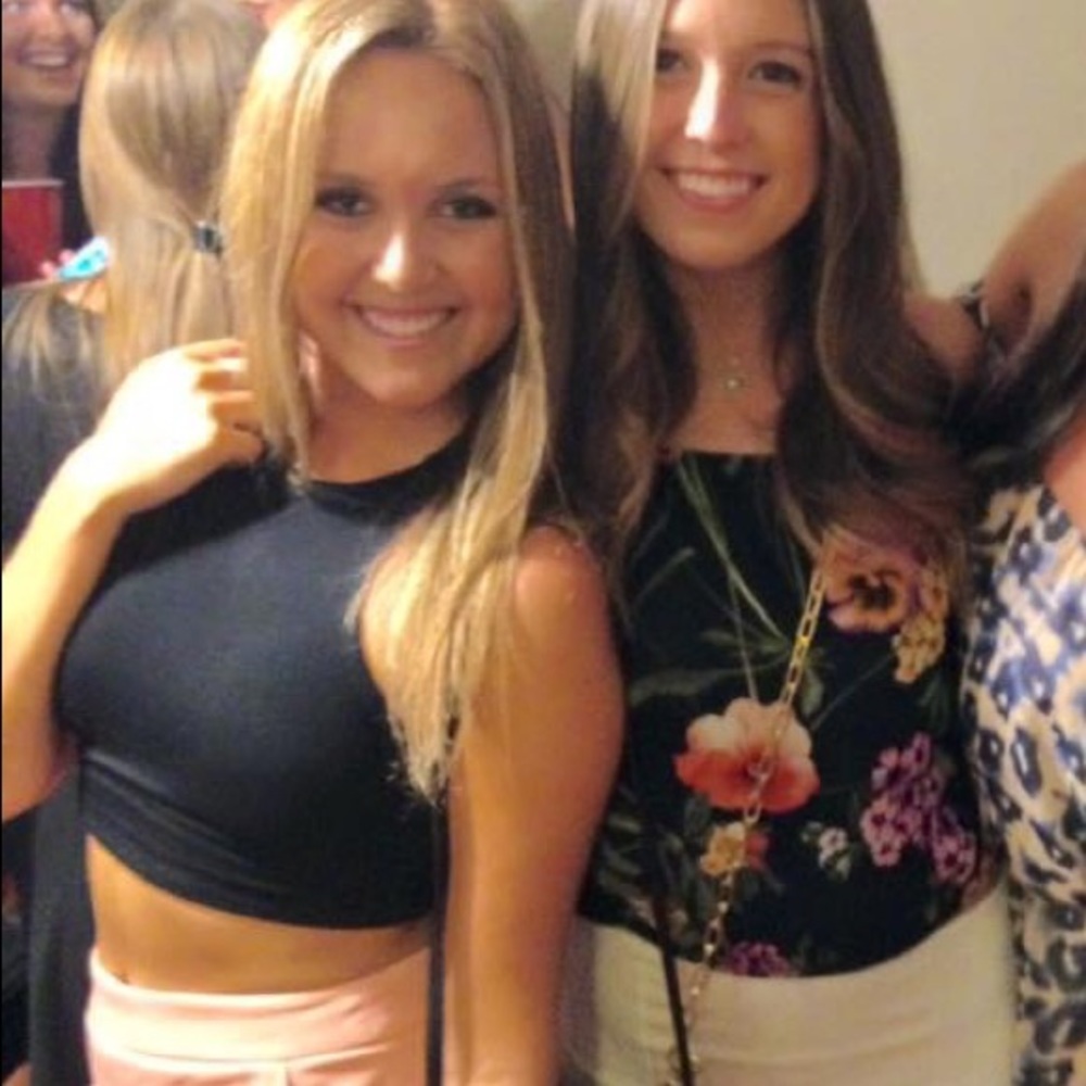 Black crop top backless LF